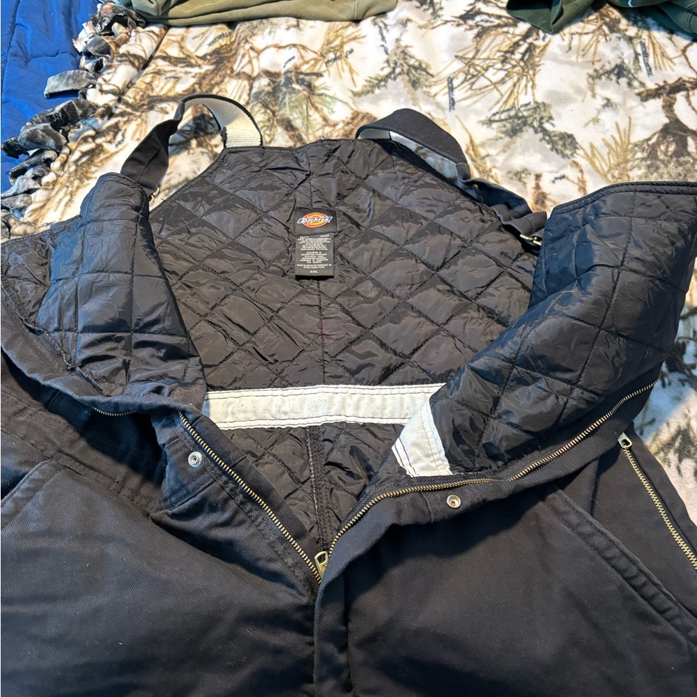 Dickies Black Canvas Overalls with Logo Patch - Picture 3 of 8